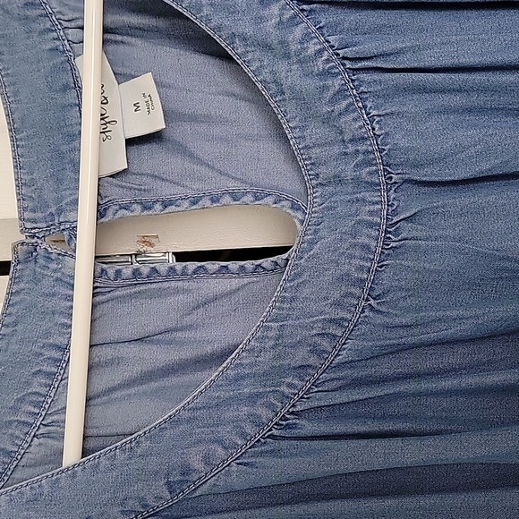 Long maxi dress. Jean material blue. - Picture 4 of 4